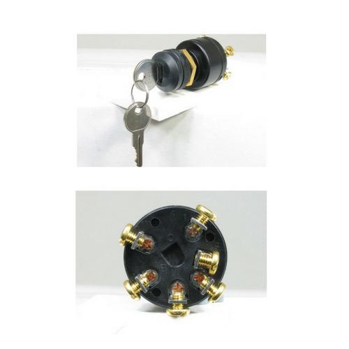 Sierra Marine Ignition Switch Short Shaft 6 Terminals