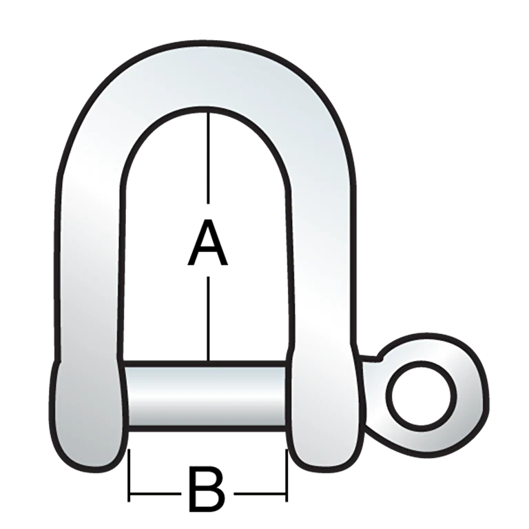 8mm "D" Shackle - High Resistance