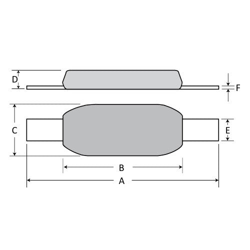 Zinc Oval Riviera Anode Small Aftermarket