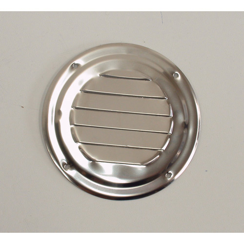 Louvre Vent - Stainless Steel Round - Dia: 102mm