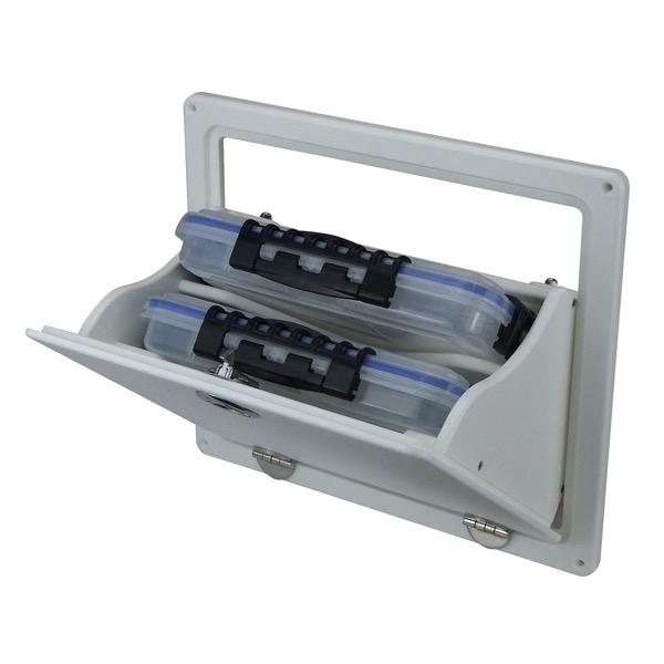 Tilt-Out Locking Tackle Storage