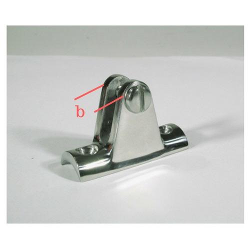 Canopy Rail Mount - Stainless Steel - Base Dim: 57 x 20mm - Height: 32mm