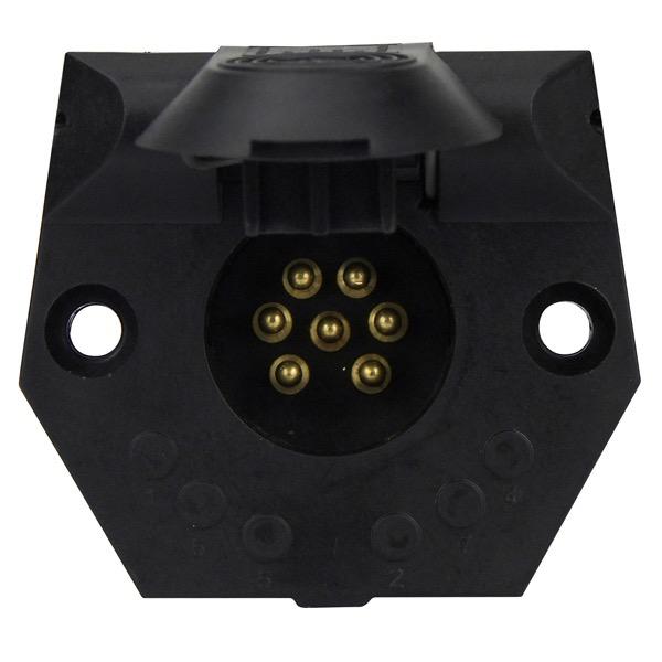 Small Round Standard 7 Pin Vehicle Socket