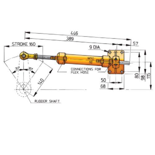 Cylinder Type MTC52 for 10mm Tubing (incl. 10mm connectors)