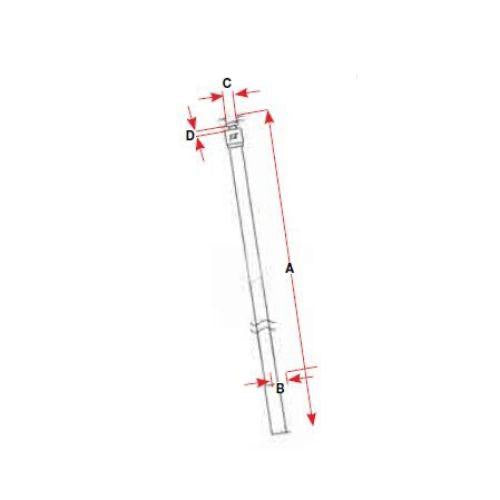 Sunshade Pole for Stud Type Socket - 1845mm