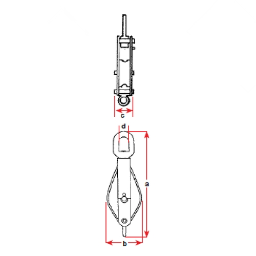 Trawl Block - Stainless Steel