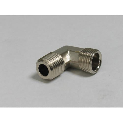 Elbow Fitting - Chromed Brass - 1/4" NPT Male - 3/8" tube