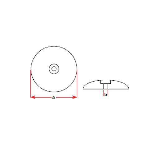 Rudder Anode - With Fixing Hole - Zinc