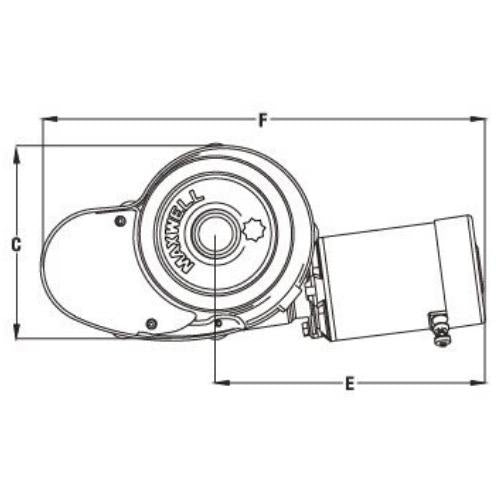 RC12-12 Hydraulic 90TDC CW Chainwheel + Capstan