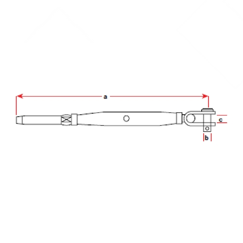 Closed Body Turnbuckle - Stainless Steel Swage and Fork