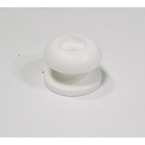 Shock Cord Button - Cord Dia: 5mm - Out Dia: 18mm - Protrusion: 15mm - White Nylon