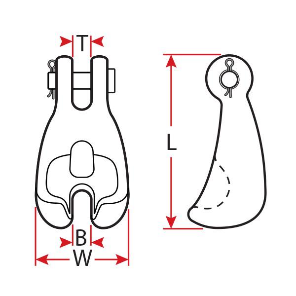 Clevis Claw Hook