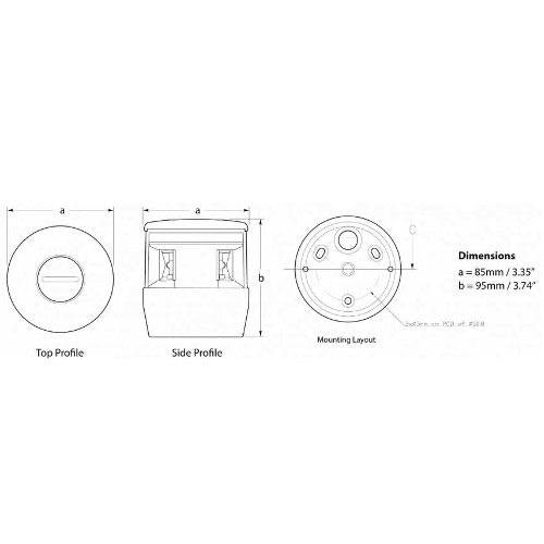 2NM NaviLED TRIO Tri Colour Navigation Lamp