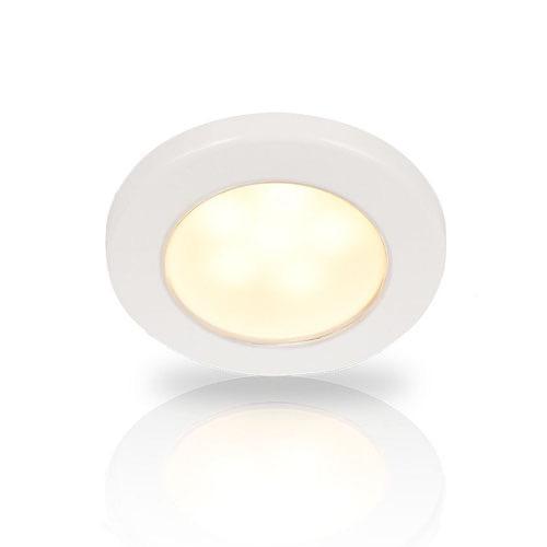 Warm White EuroLED 75 LED Down Light - 24V DC, White Plastic Rim