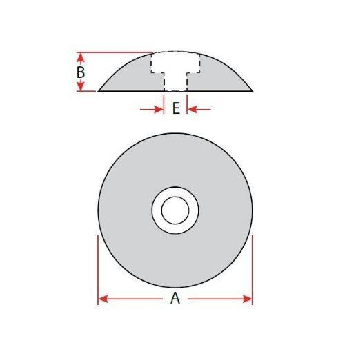 Zinc Rudder Anode (Sold as Pair)