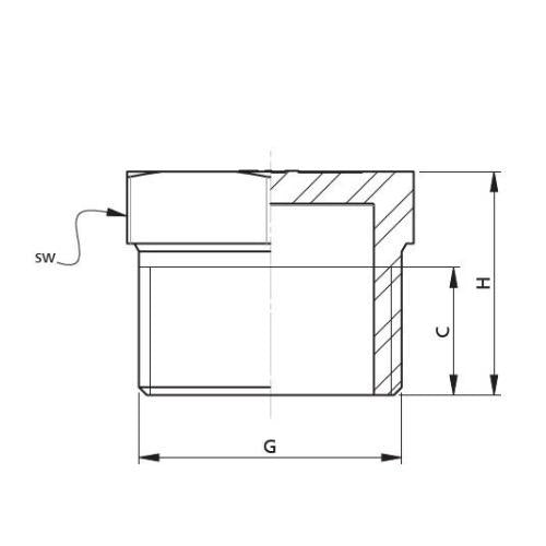 Male End Plug AISI 316 Stainless Steel