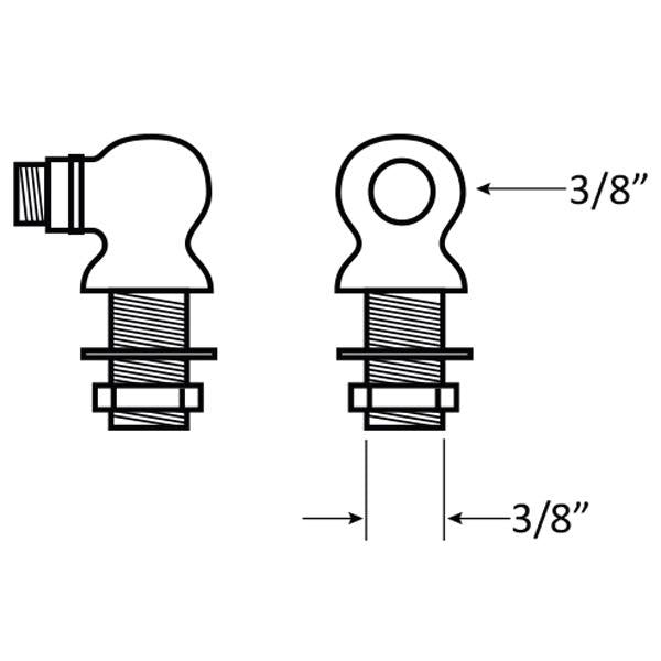 Shower Hose Elbow Connector - 90 Degree 3/8" BSP (M) x 3/8" BSP (M)